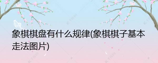 象棋棋子对应技巧（掌握棋子对应）